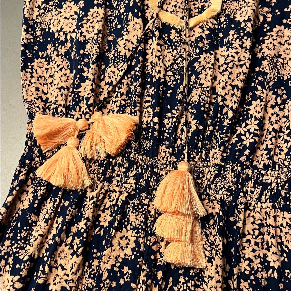 Poupette St. Barth Navy and Peach Jumpsuit - Picture 4 of 5